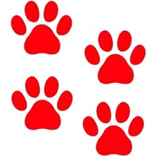 4 Adet Pati Izleri Sticker-Oto Sticker-Araba Sticker-5 Renk Çeşidi