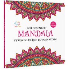 Zor Desenler Yetişkinler İçin Mandala Boyama Kitabı 30 Yaprak 60 Sayfa Krem Renkli Kağıtla