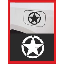 Askeri Yıldız Benzin Kapağı - Oto Cam - Oto Sticker 13*13CM