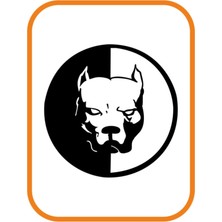 Pitbull Oto Sticker 15X15 cm Siyah