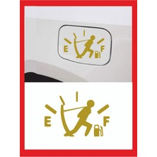 Benzin Deposu Ibre Çeken Adam Sticker 13*9 cm