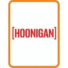 " Hoonigan " Oto Sticker Motor Sticker 25X8 cm Kırmızı