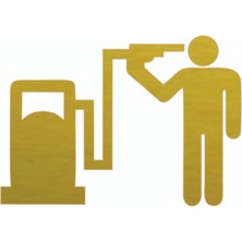 Depo Yakıt Kapağı Oto Sticker - Araba Sticker - Oto Sticker - 15CMX9CM