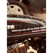 Gözden Her Zaman Gözyaşı Düşmez Bazende Insanlar Düşer... Motorsiklet Yazı Sticker Araç Arkası