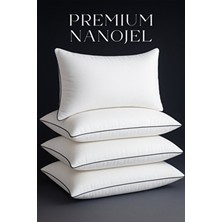 4 Adet 50X70CM Nano Jel Lüks Yastık | 1200GR Anti-Alerjik Pamuklu Yastık Seti 4'lü -Özel Çantalı