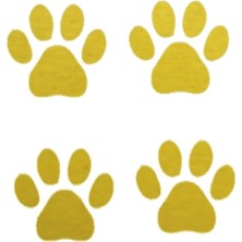 4 Adet Pati Izleri Sticker-Oto Sticker-Araba Sticker-5 Renk Çeşidi