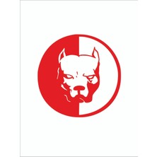 Pitbull Sticker 15*15 cm - Oto Sticker - Araba Çıkartma