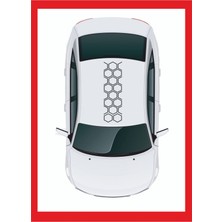 Bal Peteği Sticker Seti Tavan+Kaput+Bağaj - Oto Sticker - Cıkartma