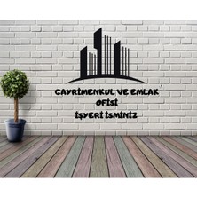 Emlak Bina Isme Özel Işyeri Sticker Reklam Tanıtım Anahtar Ev Araba