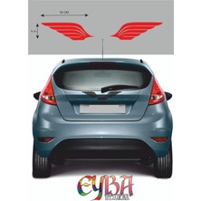 2 Adet Kanat Sticker, Oto Sticker- Araba Sticker- Oto Sticker - 36X8CM