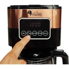 Any Morning SH21615S Dokunmatik Ekranlı Zaman ve Aroma Ayarlı Filtre Kahve Makinesi Bakır