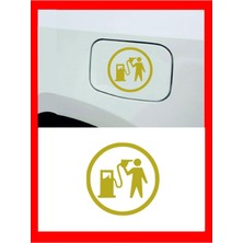 Depo Yakıt Kapağı Oto Sticker - Araba Sticker - Oto Sticker - 13CMX13CM