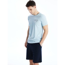 Lc Waikiki Yeni Sezon Bisiklet Yaka Kısa Kollu Baskılı Erkek Tişört