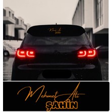 Isim Soyisim Sticker Yazı 40X15 Ad Soyad ve Isteğe Özelcam Yazı Modeli Tasarımı