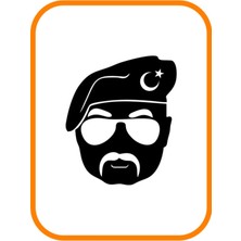 Pöh Özel Harekat Oto Sticker Motor Sticker 15X13 cm Siyah