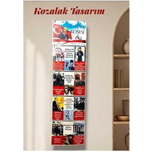 Atatürk Köşesi Afişi Okul ve Sınıflar Için Pvc Kaplı Dayanıklı 5 Parça Afiş 30*110 cm