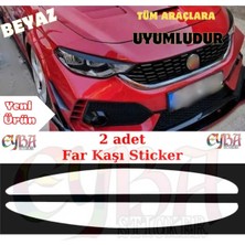 Araç Far Kaşı Sticker 2 Adet Sağ-Sol