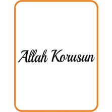 Allah Korusun Oto Sticker 40X8 cm Siyah