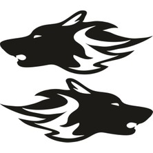 Oto Sticker Sağ ve Sol Takım 24X10 cm Siyah