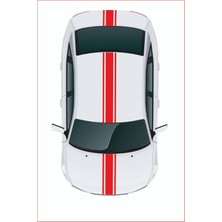 Çift Şerit Oto Sticker 3 Lü Set - Araba Sticker - Oto Sticker - 120X20CM (2ADET), 100X20CM (1 Adet)