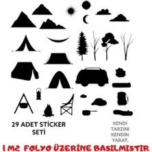 Toplu Kamp Karavan Gezi Çadır Sticker