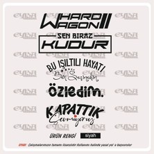 Araç Arka Cam Sticker Hard Wagon Oto Sticker 40X25CM