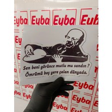 Neşet Ertaş Görselli Sen Beni Görünce Mutlu Mu Sandın? Renkli Baskı