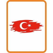Türk Bayrağı Oto Sticker 15X6 cm