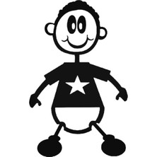 Baby Çöp Adam 38 Sticker Araba Oto Arma Duvar Çıkartma 20 cm