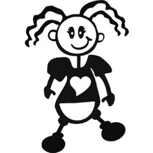 Baby Çöp Adam 41 Sticker Araba Oto Arma Duvar Çıkartma 20 cm