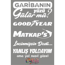 20 x 33 cm Arka Cam Sticker Set Oto Sticker Araba Sticker