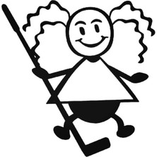 Siyah Baby Çöp Adam 13 Sticker 20 cm