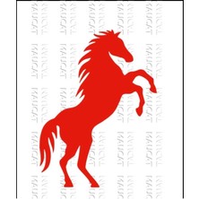 Şaha Kalkmış At Sticker Araç Araba Duvar