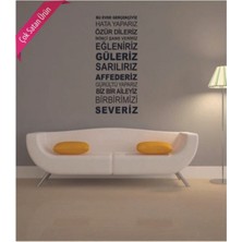 Bu Evde Güleriz Siyah Sticker 45 cm X75 cm