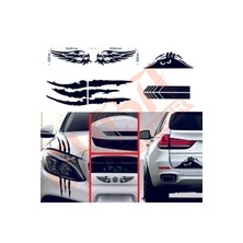 Oto Sticker Mega 4lü Paket Dikiz Kanat Pençe Bagaj Sticker