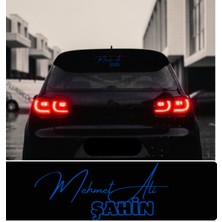 Isim Soyisim Sticker Yazı 40X15 Ad Soyad ve Isteğe Özelcam Yazı Modeli Tasarımı