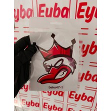 Kral Ördek 13X10 cm Baskes Renkli Baskı Sticker, Bisiklet, Karavan,otomobil,çocuk Odası