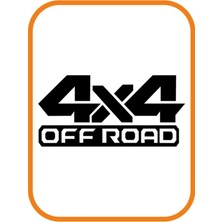 4x4 Off Road 2 Adet Oto Sticker Büyük Boy 20X10 cm Siyah