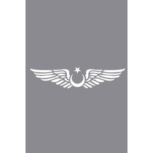 Ay Yıldız Kanatlı Türk Bayrağı Oto Kapı Cam Kaput Sticker - 30CM