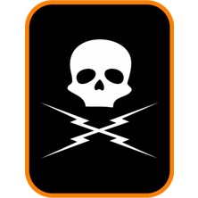 '' Ölüm Tehlikesi '' Oto Sticker Motor Sticker 15X15 cm Beyaz