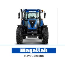 Traktör Mavi Güneşlik Renkli Baskı New Holland Tümosan Case Traktör