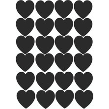 Minik Kalpler 24 Adet Duvar Sticker - Oto Sticker -1 Adeti 2.5 cm