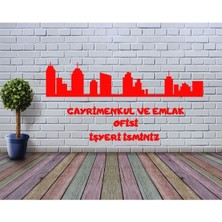 Emlak Şehir Isme Özel Işyeri Sticker Reklam Tanıtım Anahtar Ev Araba