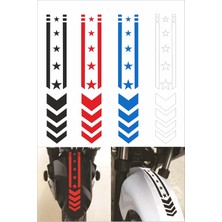 Motorsiklet Çamurluk Yıldızlı Şerit