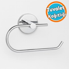 Metal Tuvalet Kağıtlık Sağlam Krom Aparat Wc Kağıt Standı Bez Havluluk Paslanmaz