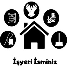 Temizlik Işyeri Camı Set Sticker Özel Işyeri Ismi Reklam Tanıtım