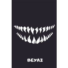 Monster Sivri Diş Far Sticker Araba, Motorsiklet Far Sticker