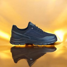 Oktay Kundura Erkek B505K Deri Kauçuk Kaydırmaz Tabanlı Sonbahar Kış Ilkbahar Siyah Outdoor Ayakkabı