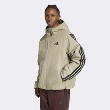 Adidas Sportswear JM4041 Essentials CLIMAWARM 3-Stripes Yalıtımlı Kapüşonlu Mont