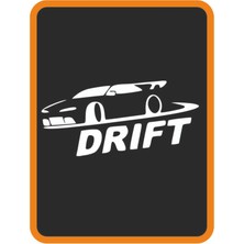 Drift Oto Sticker 20X10 cm Beyaz